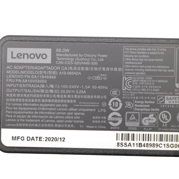 Lenovo 65W AC Adapter With Slim Tip Connector | 5A10V03250 Power Adapter Lenovo