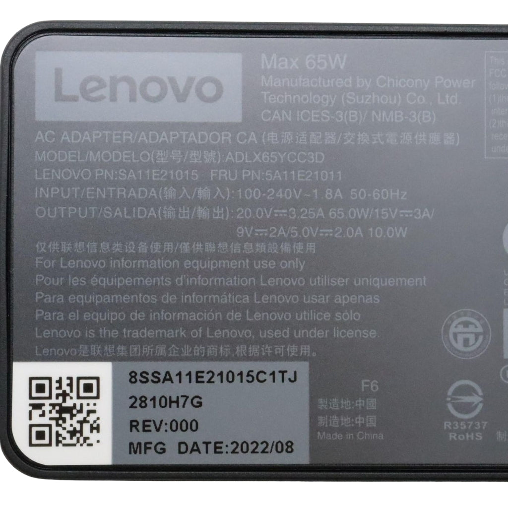 Lenovo 65W Power Delivery AC Adapter | 5A11E21011 Adapter / Converter Lenovo
