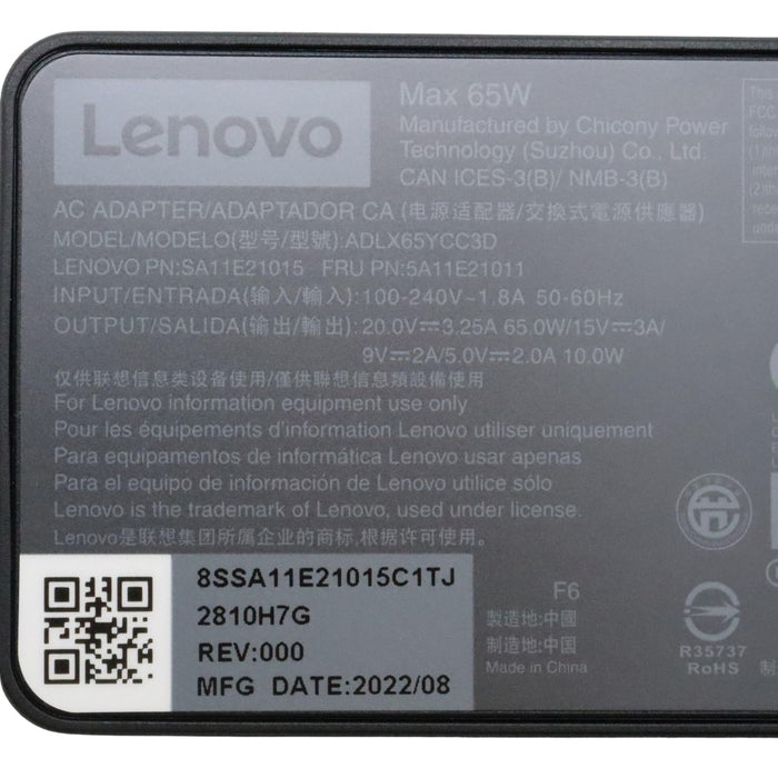 Lenovo 65W Power Delivery AC Adapter | 5A11E21011 Power Adapter Lenovo