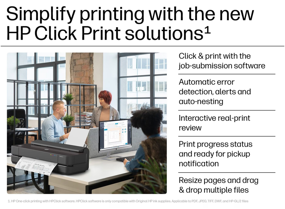 HP DesignJet T230 24" / A1 Large Format Plotter Printer | 5HB07D#B19 Large Format Printer HP