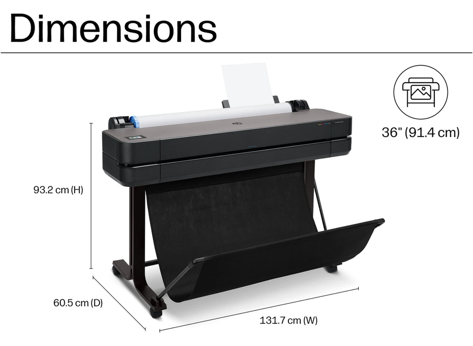 HP DesignJet T630 36" / A0 Large Format Plotter Printer | 5HB11D#B19 Large Format Printer HP