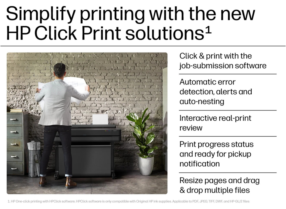 HP DesignJet T630 36" / A0 Large Format Plotter Printer | 5HB11D#B19 Large Format Printer HP