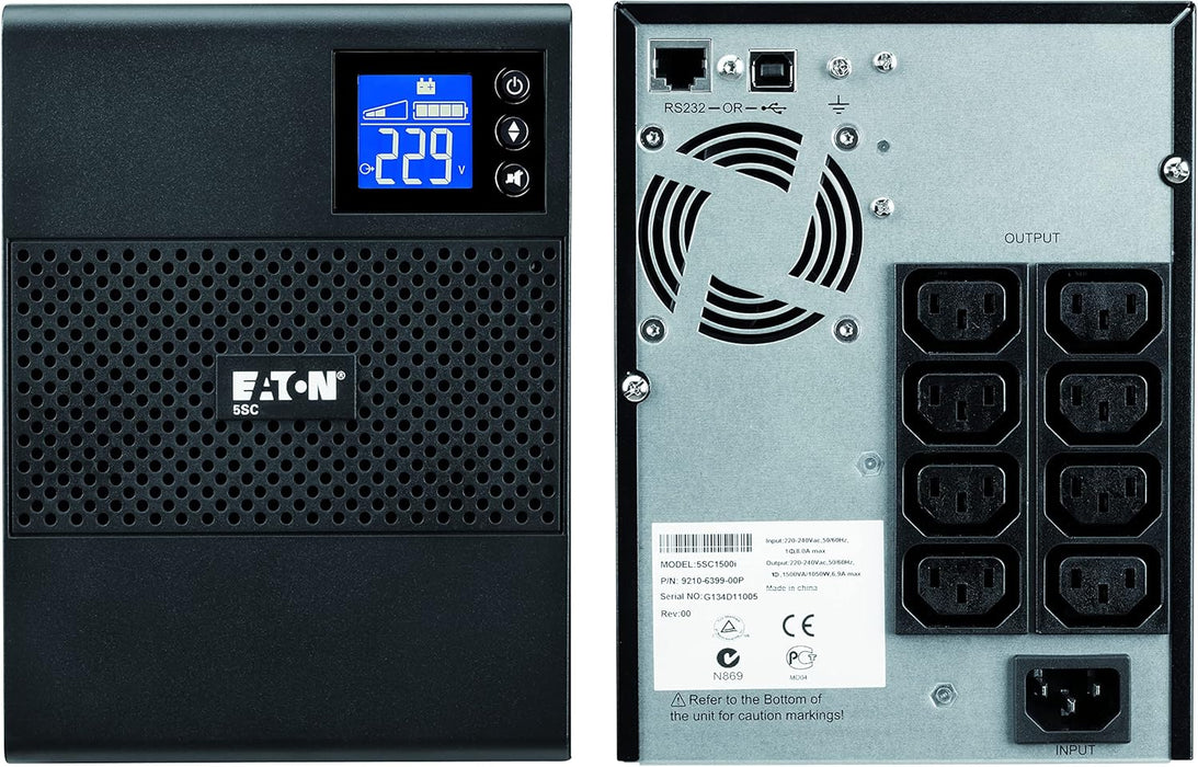 Eaton Uninterruptible Power Supply (UPS) Line-Interactive 0.75 kVA 525 W 6 AC Outlet(s) | 5SC750IBS