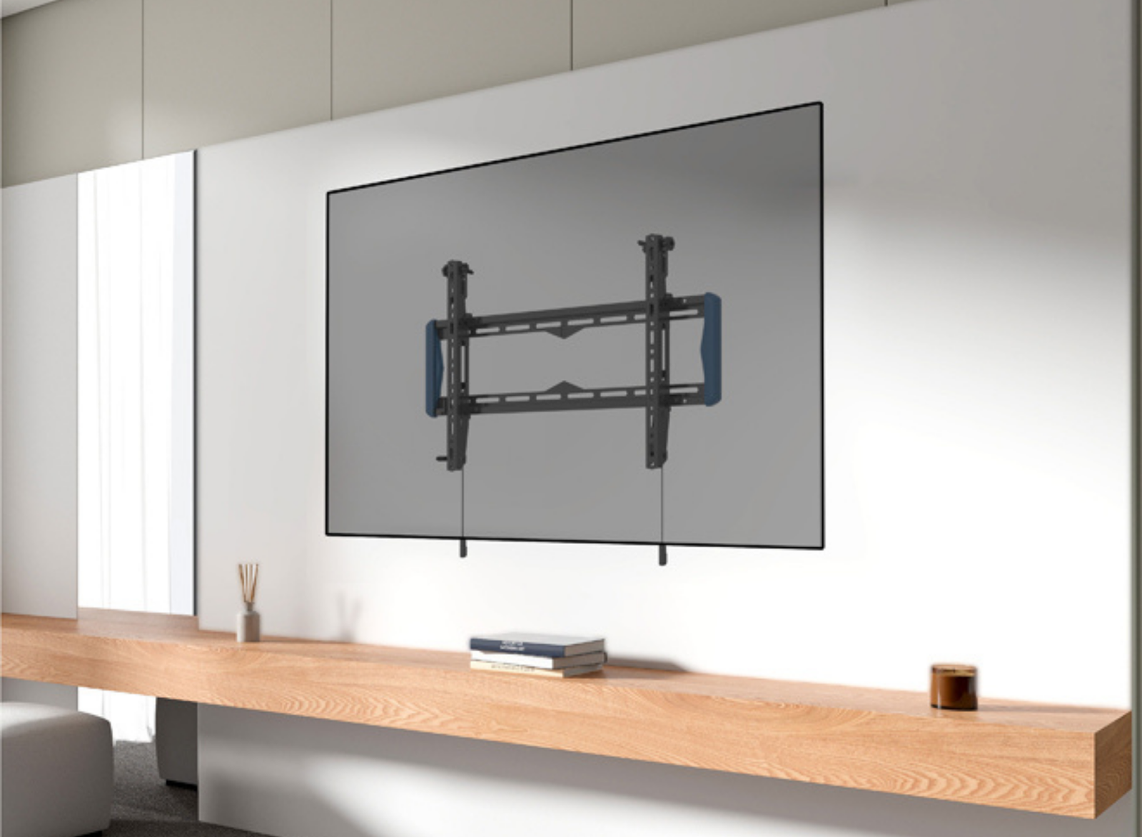 B-Tech BT5432/B Elements Tilt 600 Flat Screen Wall Mount With Tilt For Up to 80" Screens Wall Mount Bracket B-Tech