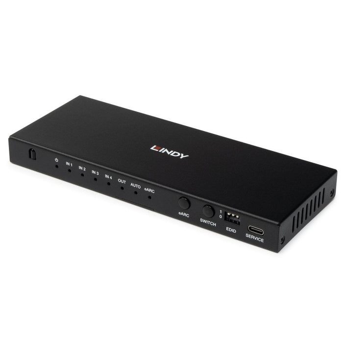 Lindy 4 Port HDMI 8K60 Switch with eARC | 38386 KVM Switches Lindy