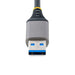 StarTech 5G3AGBB-USB-A-HUB 3-Port USB Hub with Ethernet - 3x USB-A Ports - Gigabit Ethernet (RJ-45) - USB 3.0 5Gbps - Bus-Powered - 1ft/30cm Long Cable - Portable Laptop USB Hub Adapter w/ GbE
