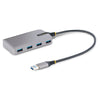 StarTech 5G4AB-USB-A-HUB 4-Port USB Hub - USB 3.0 5Gbps, Bus Powered, USB-A to 4x USB-A Hub w/ Optional Auxiliary Power Input