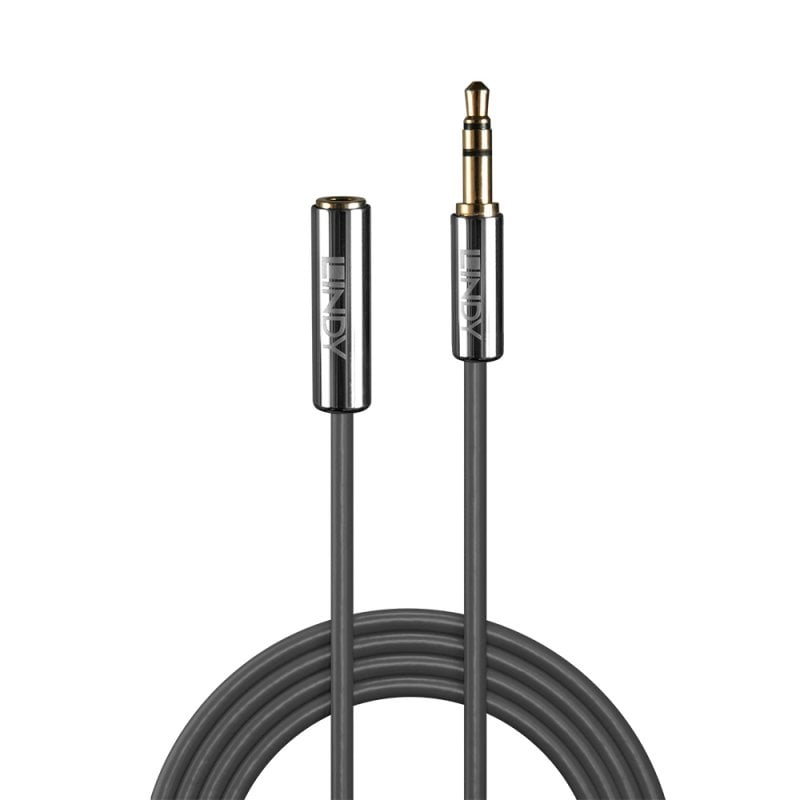 Lindy 5m 3.5mm Extension Audio Cable, Cromo Line | 35330 Audio / Video Cable Lindy