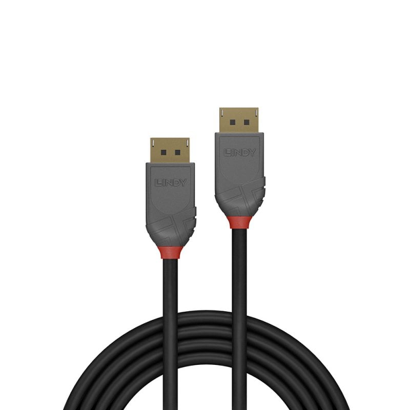 Lindy 5m DisplayPort 1.4 Cable, Anthra Line | 36484 HDMI Cable Lindy