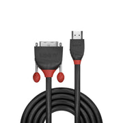 Lindy 5m HDMI to DVI Cable, Black Line | 36274 HDMI Cable Lindy