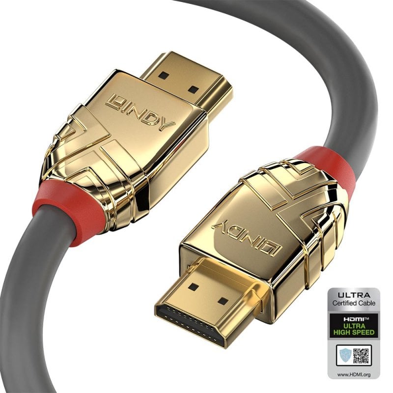 Lindy 5m Ultra High Speed HDMI Cable, Gold Line | 37604 HDMI Cable Lindy