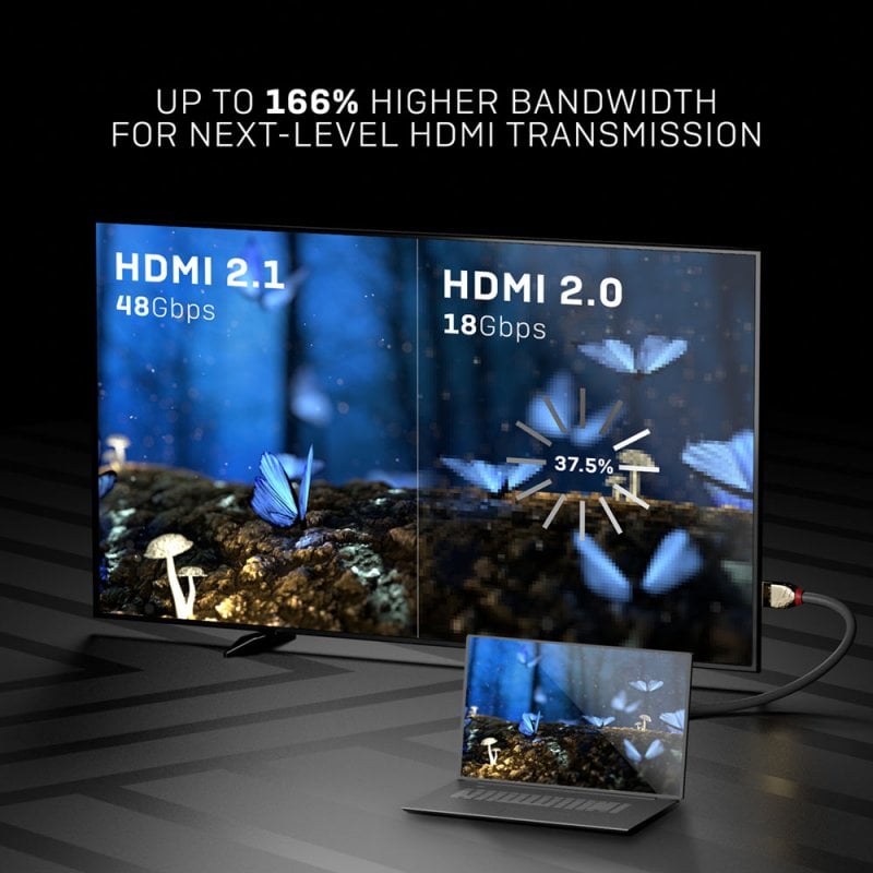 Lindy 5m Ultra High Speed HDMI Cable, Gold Line | 37604 HDMI Cable Lindy