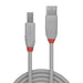 Lindy 5m USB 2.0 Type A to B Cable, Anthra Line, Grey | 36685 USB Cable Lindy