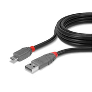 Lindy 5m USB 2.0 Type A to Micro-B Cable, Anthra Line | 36735 USB Cable Lindy