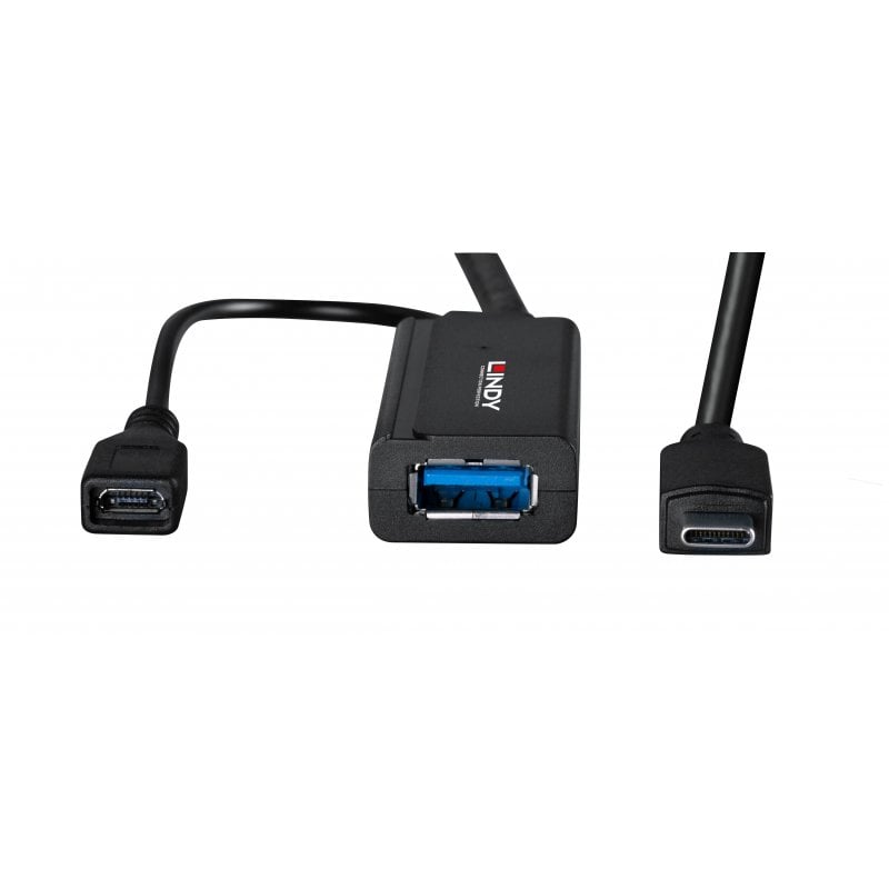 Lindy 5m USB 3.2 Gen 1 C/A Active Extension | 43344 USB Hub & Docking Station Lindy