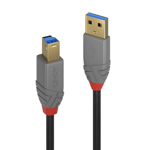 Lindy 5m USB 3.2 Type A to B Cable, 5Gbps, Anthra Line | 36744 USB Cable Lindy