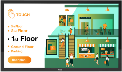 NEC MultiSync® M651 PCAP | 60005341 65" LCD PCAP Touch Display NEC Interactive Touchscreen Display NEC
