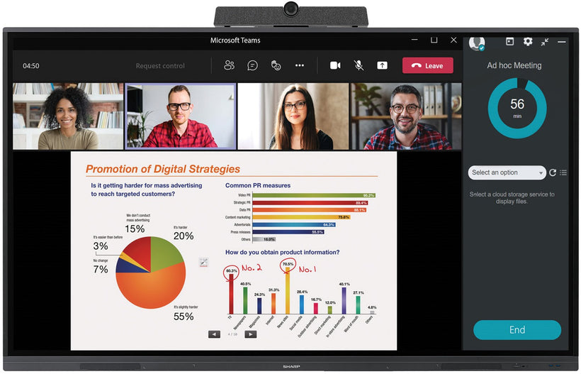 Sharp PN-L862B/60005559 86” 4K Smart Touch Display Interactive Touchscreen Display Sharp