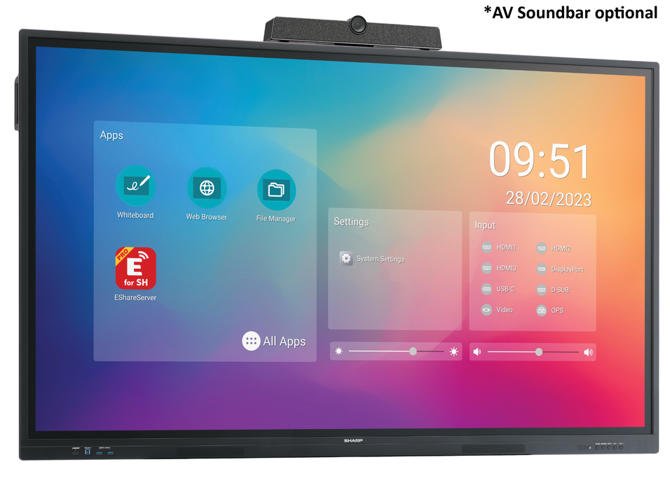 Sharp PN-LC862 86" 4K Ultra HD LCD Infrared Touch Display Sharp Interactive Display Sharp