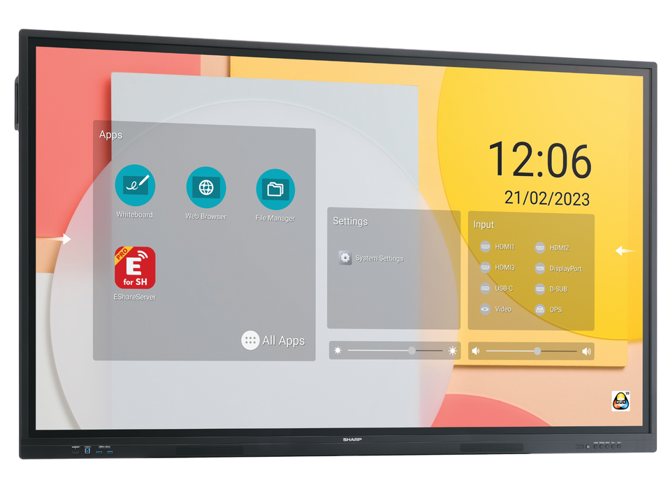 Sharp PN-LC862 86" 4K Ultra HD LCD Infrared Touch Display Sharp Interactive Display Sharp