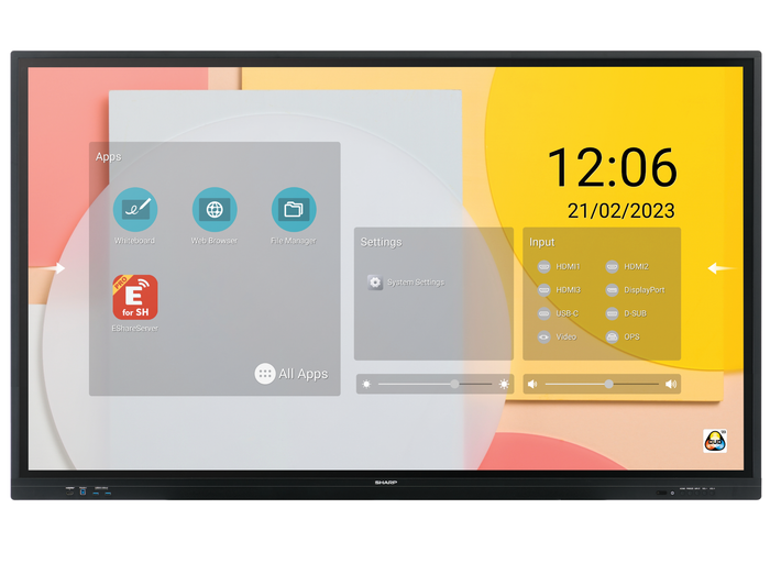 Sharp PN-LC862 86" 4K Ultra HD LCD Infrared Touch Display Interactive Touchscreen Display Sharp