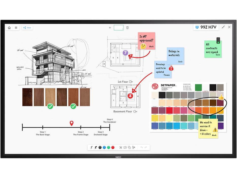 NEC MultiSync® M751 IGB/60005948 75” 4K UHD InGlass™ Touch Display