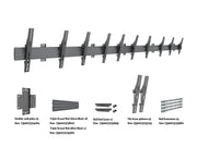 Multibrackets MBW5U Tilt 40"-65" Pro Series Wall Mount For 5 Screens Wall Mount Bracket Multibrackets