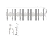Multibrackets MBW5U Tilt 40"-65" Pro Series Wall Mount For 5 Screens Wall Mount Bracket Multibrackets