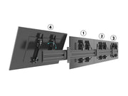 Multibrackets MBW4X1U Tilt 32"-50" Pro Series Menu Board Wall Mount For 4 Screens Wall Mount Bracket Multibrackets