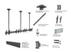 Multibrackets MBC4X1U Display Ceiling Mount Pro Ceiling Mount Bracket Multibrackets
