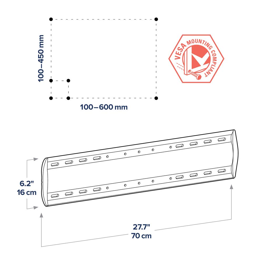 Ergotron 32"+ Display Tilting Wall Mount | 61-143-003 Wall Mount Bracket Ergotron