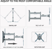Moove 32"-50" 360° Rotate Tilting & Swivel Vertical TV Wall Mount | SMBRWB-32-50 Wall Mount Bracket B-Tech
