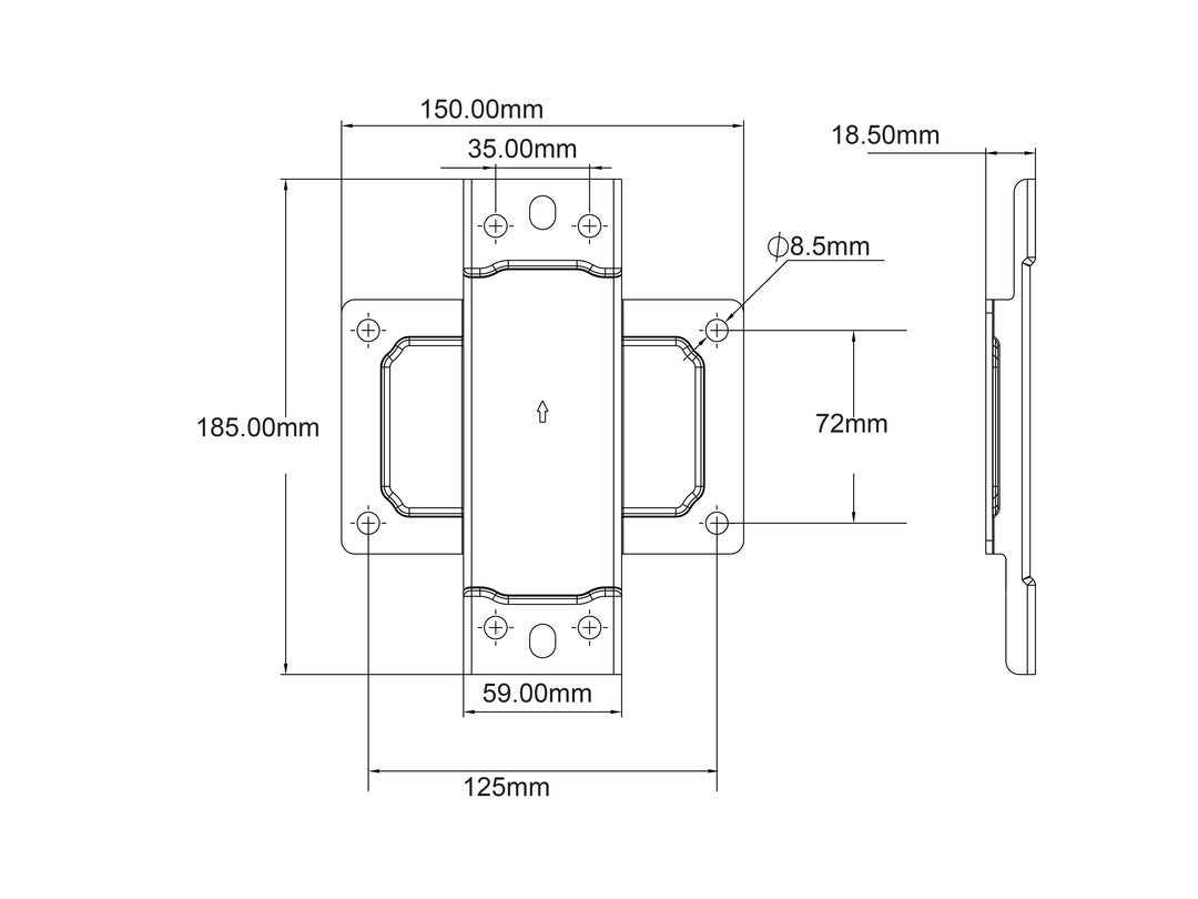 Multibrackets M Pro Series Pole Clamp Plate Mounting Accessory Multibrackets