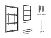 Multibrackets M Pro Series Enclosure 55" High Brightness Wall Medium Black Signage Display Enclosures Multibrackets