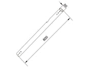 Multibrackets M Pro Series Extension Pipe - 0.8m White Mounting Accessory Multibrackets