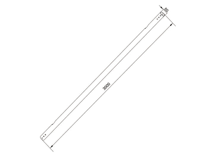 Multibrackets M Pro Series Extension Pipe - 3m White Mounting Accessory Multibrackets