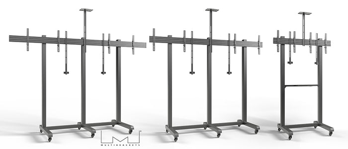 Multibrackets M Pro Series Collaboration Floorstand Side by Side - 75" Mobile Trolley Multibrackets