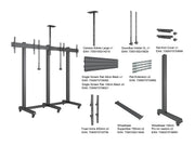 Multibrackets M Pro Series Collaboration Floorstand Side by Side - 75" Mobile Trolley Multibrackets