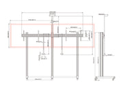 Multibrackets M Pro Series Collaboration Floorstand Side by Side - 75" Mobile Trolley Multibrackets