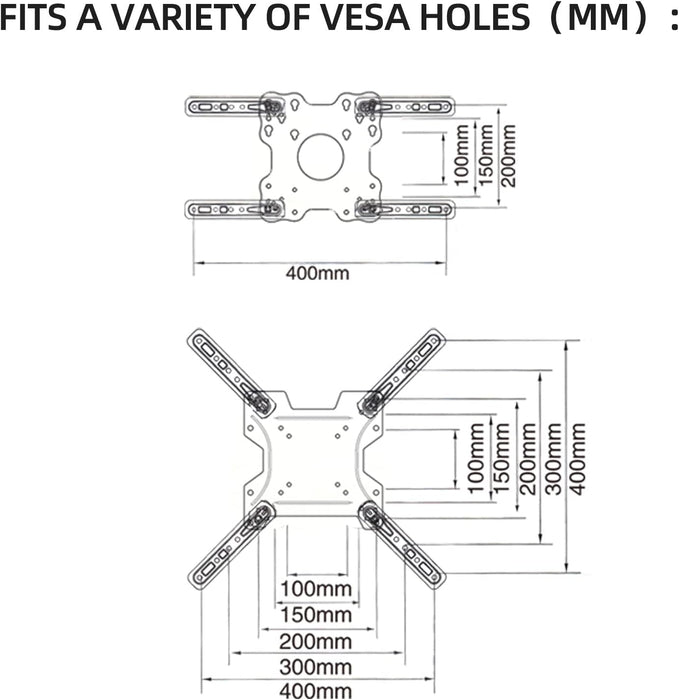 B-Tech 32"-50" 360° Rotate Tilting & Swivel Vertical TV Wall Mount | BTWB-32-50