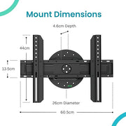 Moove 37" - 70" 360° Rotating Bracket For TV Wall Mount Wall Mount Bracket DigitalSignage