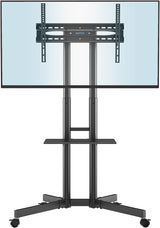 Moove 32" - 85" Double Pole Portable Display Trolley on Wheels