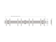 Multibrackets 32" - 50" MBW4X1U Fixed Menu Board Wall Mount Pro For 4 Screens Wall Mount Bracket Multibrackets