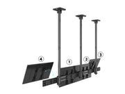 Multibrackets 32" - 50" MBC4X1U 0.5-1.5m Display Ceiling Mount Pro For 4 Screens Ceiling Mount Bracket Multibrackets