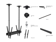Multibrackets 40” - 100" MBC1UX2SD 1.5m Pole Display Ceiling Mount Pro For 2 Screens Ceiling Mount Bracket Multibrackets