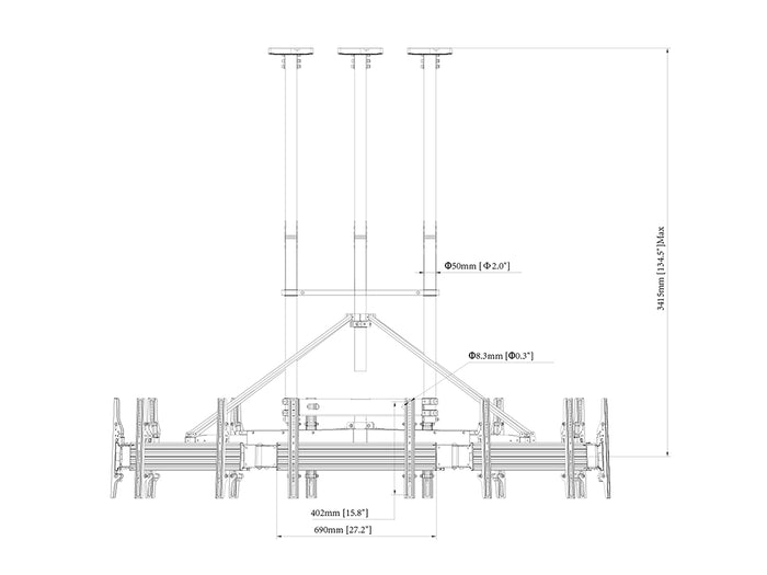 Multibrackets MBC8U Display Ceiling Mount Pro Ceiling Mount Bracket Multibrackets