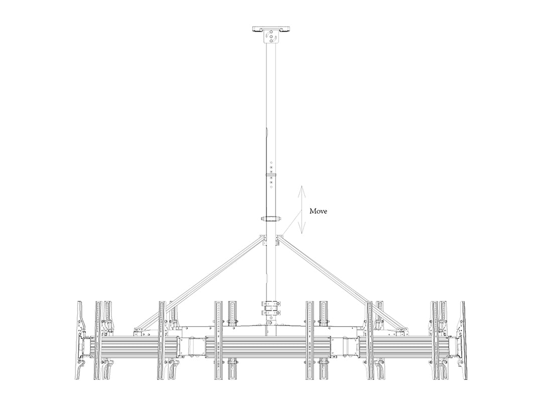 Multibrackets MBC8U Display Ceiling Mount Pro Ceiling Mount Bracket Multibrackets