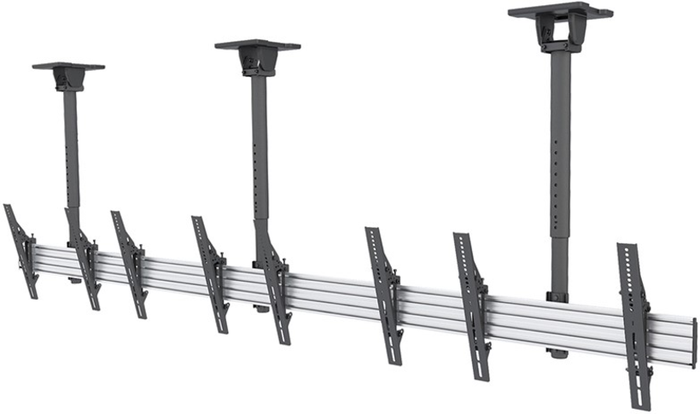 Neomounts NMPRO-CMB4 Quad Ceiling Menu Board Mount 32″–65″, 114 cm Pole Ceiling Mount Bracket NeoMounts