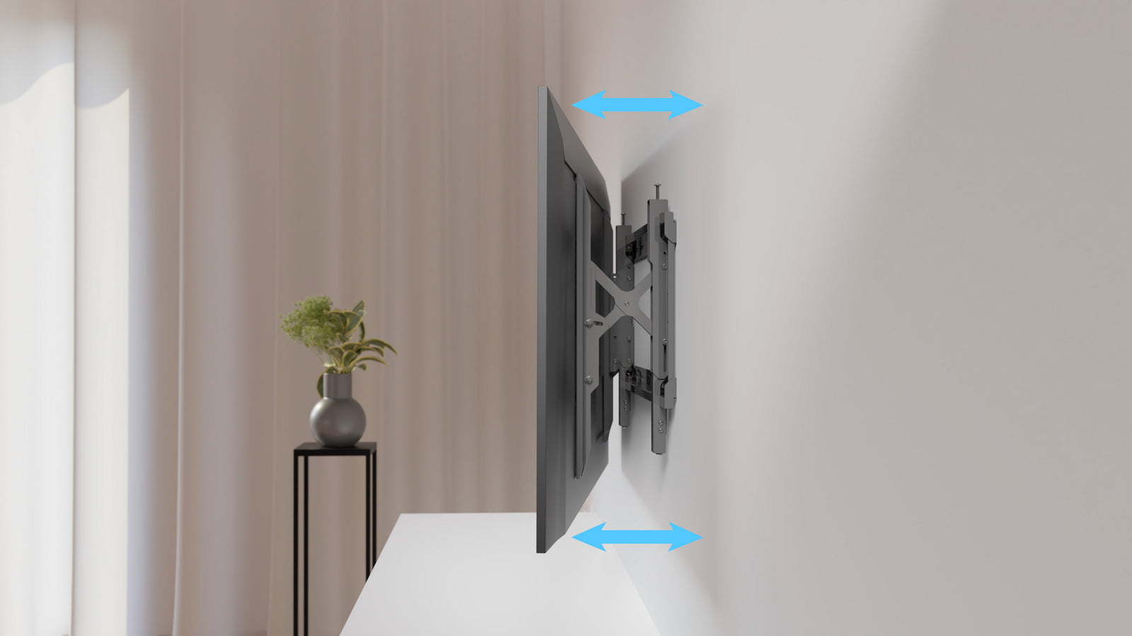 Multibrackets M Universal Push Out Tilt 600 TV Wall Mount - 43" to 86" Screen Wall Mount Bracket Multibrackets