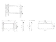 Multibrackets M Universal Push Out Tilt 600 TV Wall Mount - 43" to 86" Screen Wall Mount Bracket Multibrackets